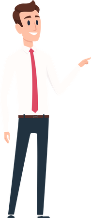 Businessman presenting  Illustration