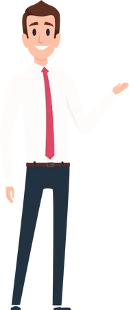 Businessman presenting  Illustration