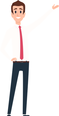 Businessman presenting  Illustration