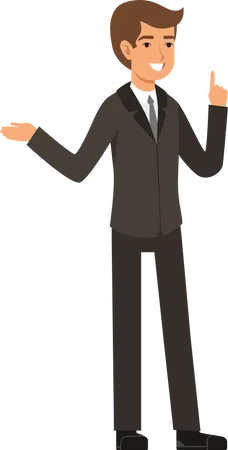 Businessman Funny Character Illustration Illustration