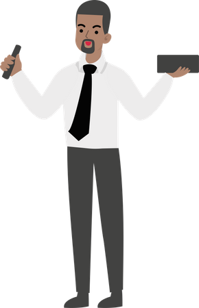 Businessman Presenting Something  Illustration