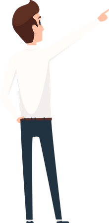 Businessman presenting something  Illustration