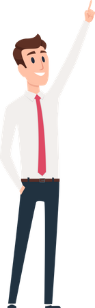 Businessman presenting something  Illustration