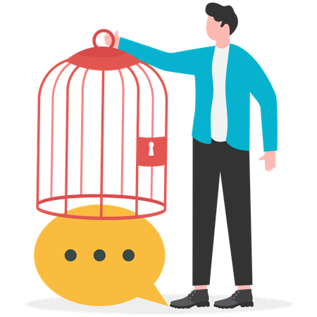 Businessman pulling cake from chat  Illustration