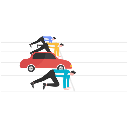 Businessman ready for business competition  Illustration