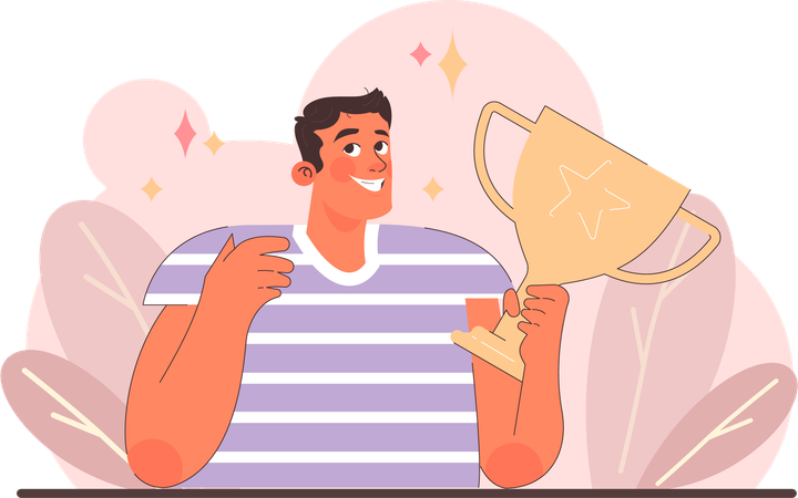 Businessman receives best businessman award  Illustration