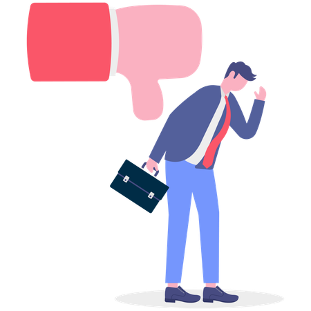Businessman receives client complaint  Illustration
