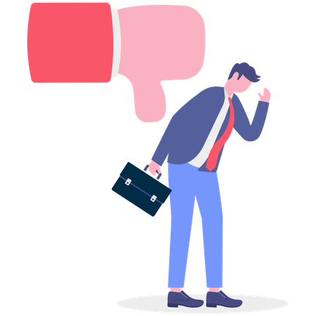 Businessman receives client complaint  Illustration