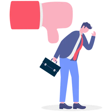 Businessman receives client complaint  Illustration