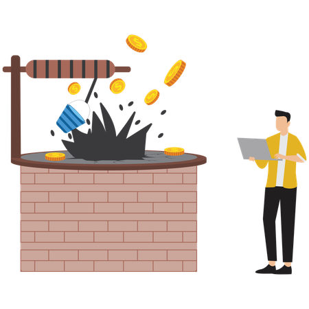 Businessman receives Return on Investment  Illustration