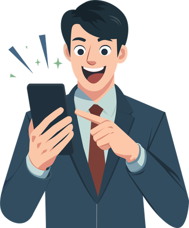 Businessman receiving an award  Illustration