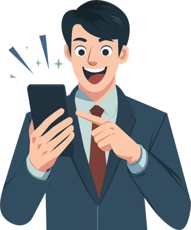 Businessman receiving an award  Illustration