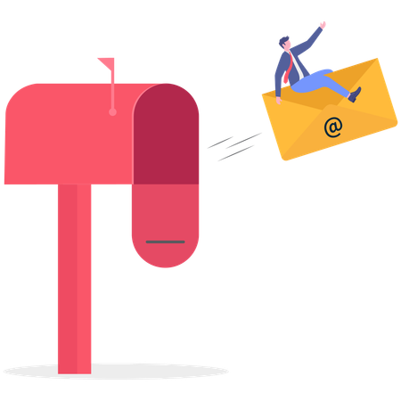 Businessman receiving business mail  Illustration