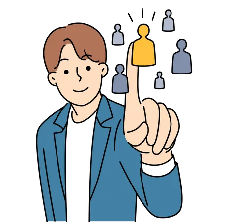 Businessman recruiting employee  Illustration