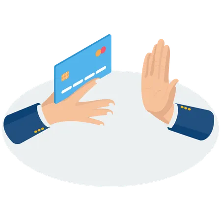 賄賂を拒否するビジネスマン  イラスト