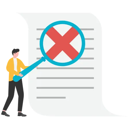 Businessman rejects business deal  Illustration