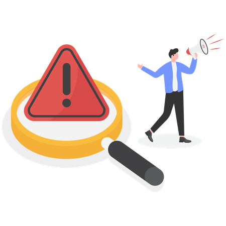 Businessman research security technology  Illustration