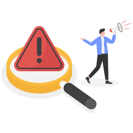 Businessman research security technology  Illustration