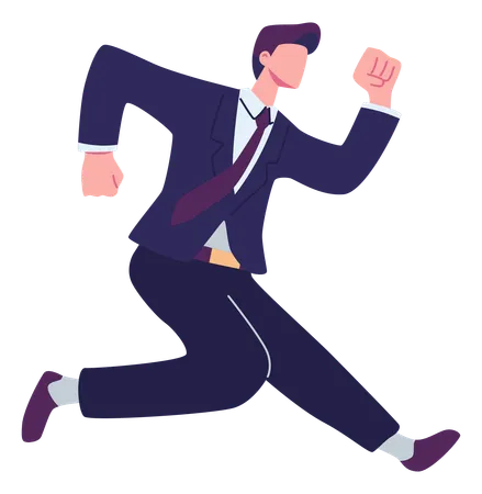 Businessman running  Illustration