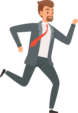 Businessman running Illustration