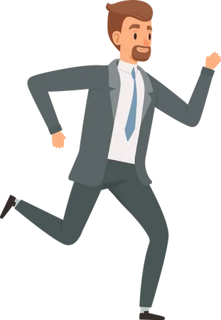 Businessman running Illustration