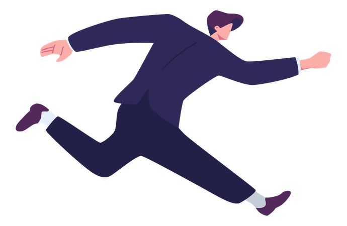 Businessman running  Illustration