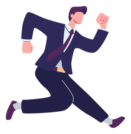 Businessman running  Illustration