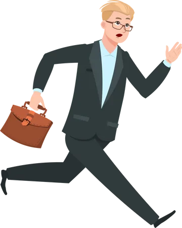 Businessman running  Illustration