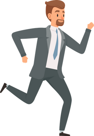 Businessman running  Illustration