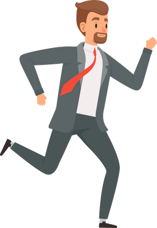 Businessman running  Illustration