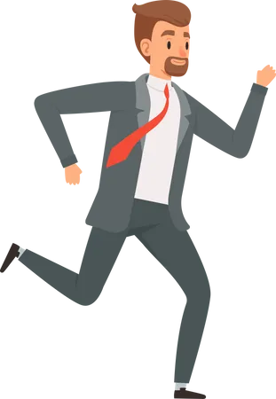 Businessman running  Illustration