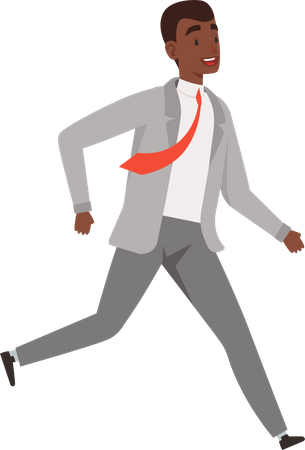 Businessman running  Illustration