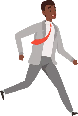 Businessman running  Illustration