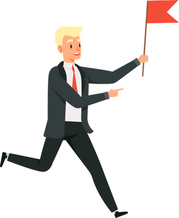 Businessman running  Illustration