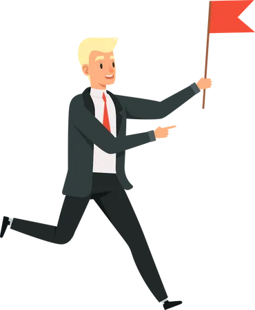 Businessman running  Illustration