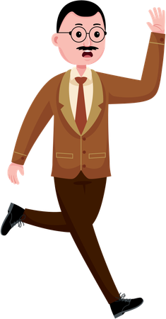 Businessman Running  Illustration