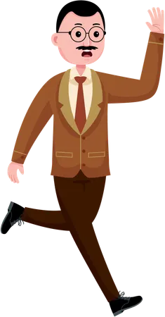 Businessman Running  Illustration