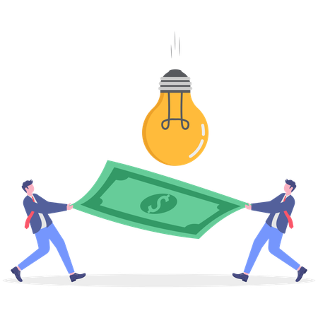 Businessman Saving business idea  Illustration