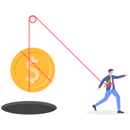 Businessman Saving dollar  Illustration