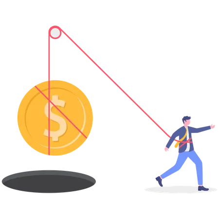 Businessman Saving dollar  Illustration