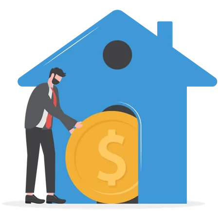 Saving Money For Home Home Loan Concept Financial Planning For Future イラスト