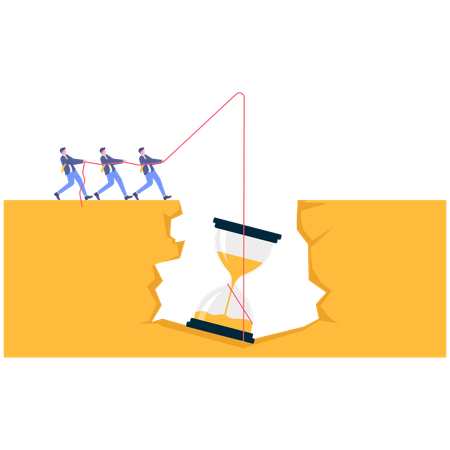 Businessman saving time  Illustration