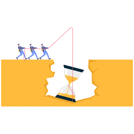Businessman saving time  Illustration