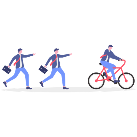 Businessman saying goodbye  Illustration