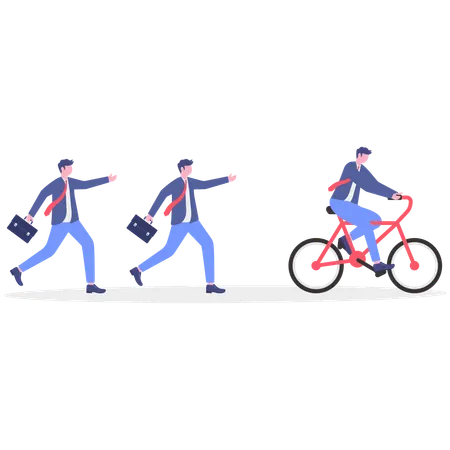 Businessman saying goodbye  Illustration
