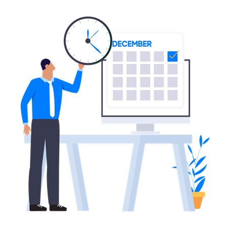 Businessman schedule management  Illustration