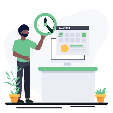 Businessman schedule management  Illustration