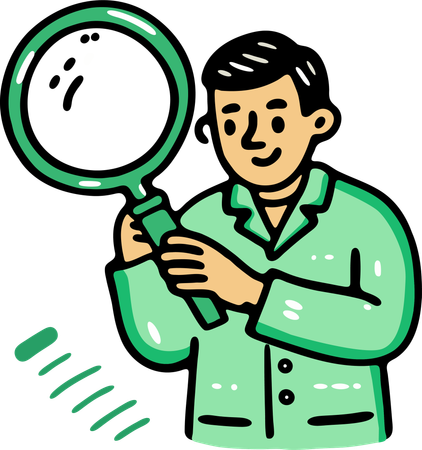 Businessman searching for business opportunity  Illustration