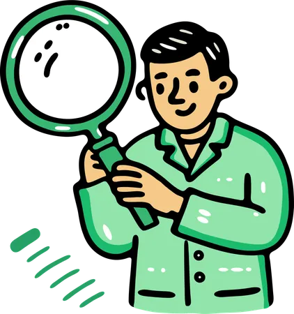 Businessman searching for business opportunity  Illustration