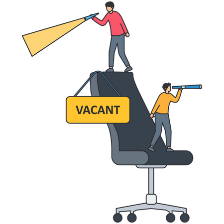 Businessman searching for vacant seat  Illustration